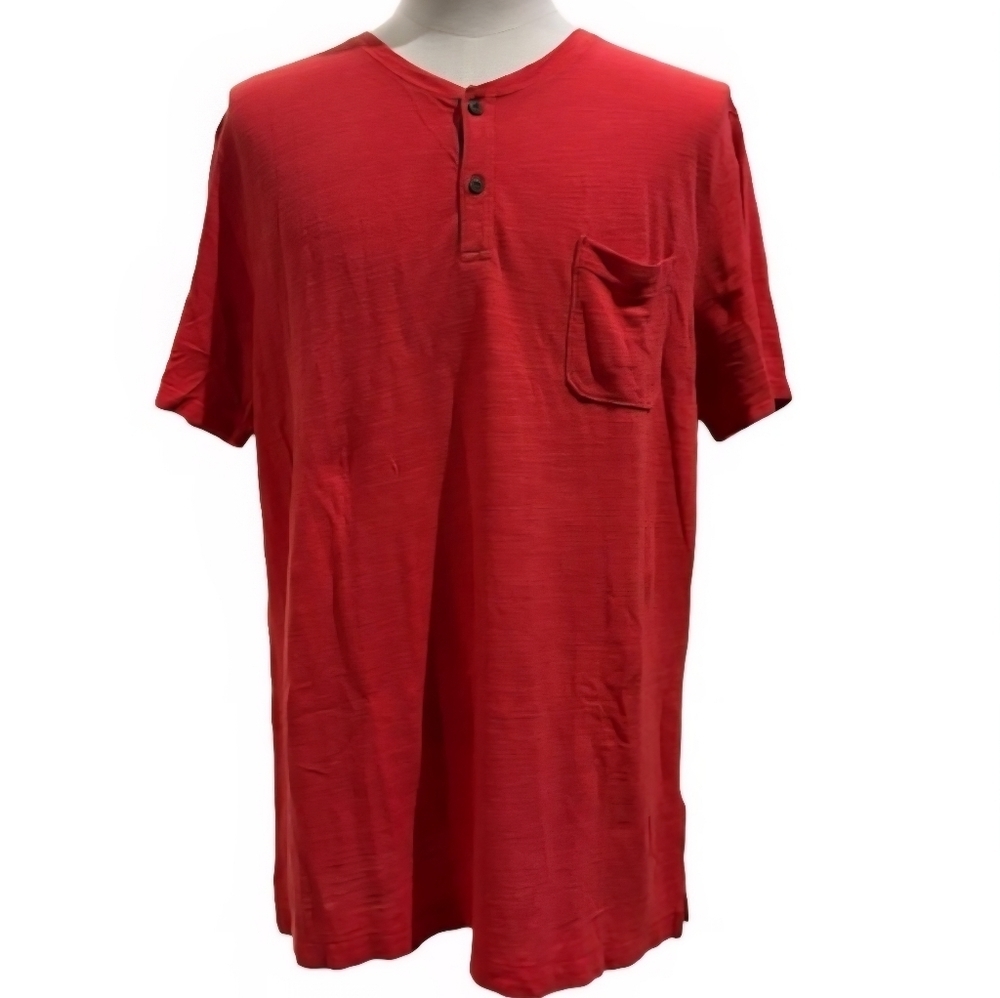 Nordstrom Men’s Shop Red Short Sleeve Henley Shirt – XL